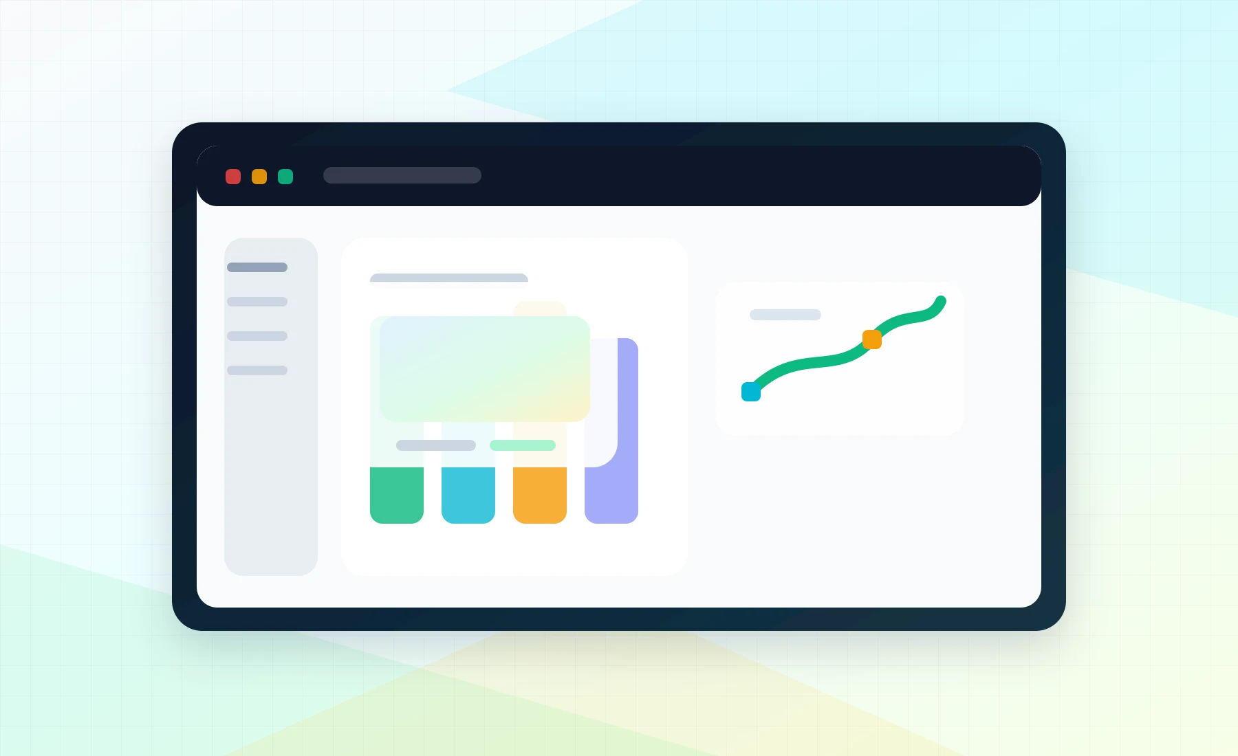 Abstract admin systems dashboard mockup