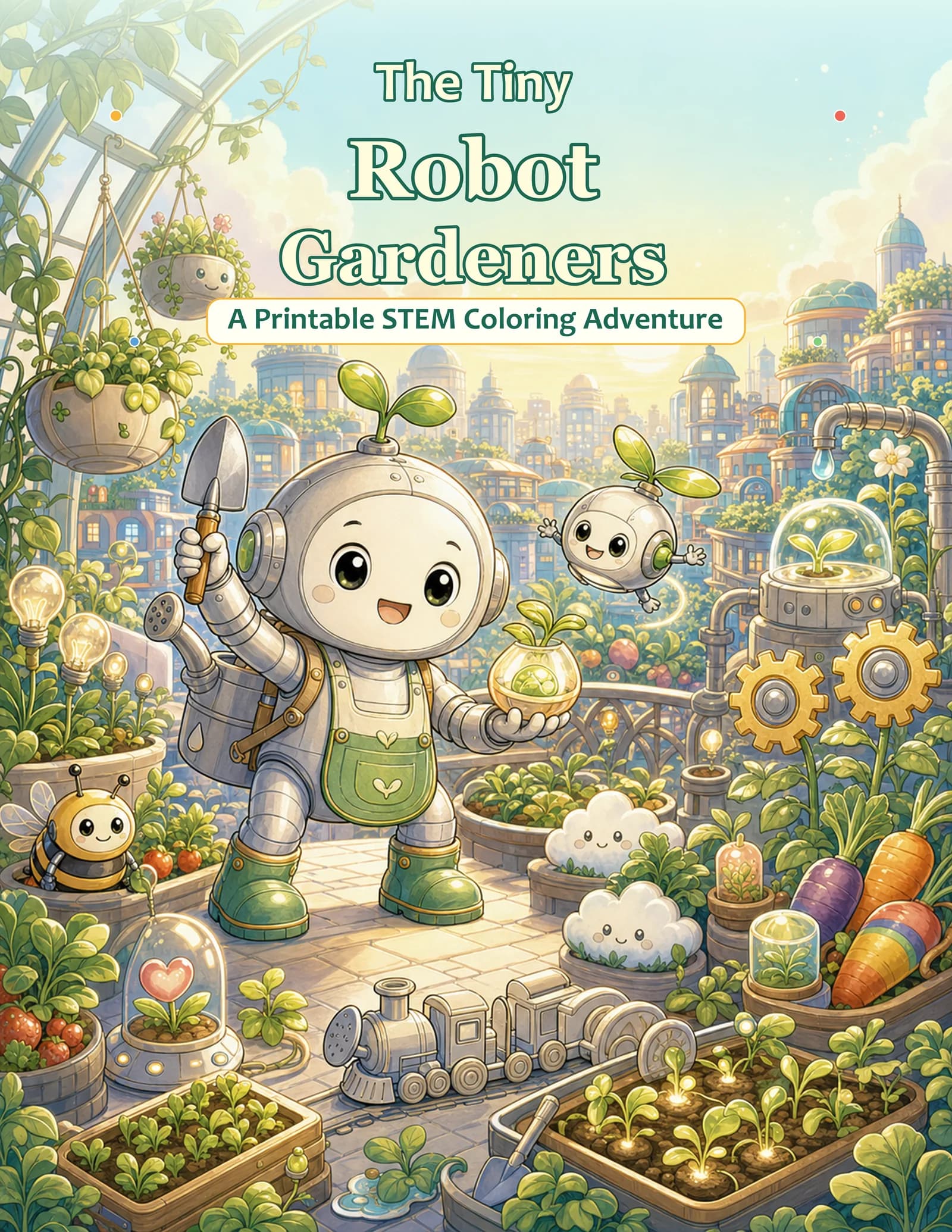 The Tiny Robot Gardeners Coloring Book