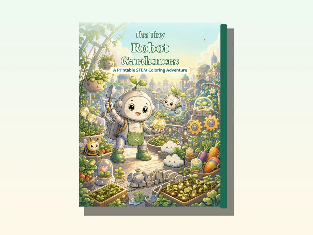 The Tiny Robot Gardeners Coloring Book